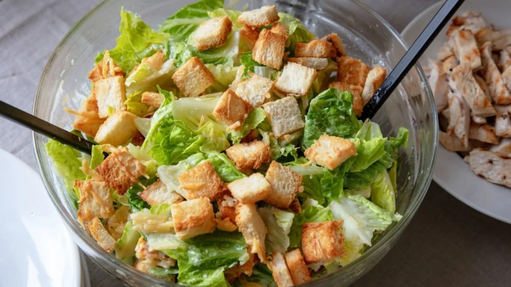 Faça a Salada Caesar Clássica Hoje e Eleve sua Mesa de Ano Novo com Elegância e Sabor Faça a Salada Caesar Clássica Hoje e Eleve sua Mesa de Ano Novo com Elegância e Sabor