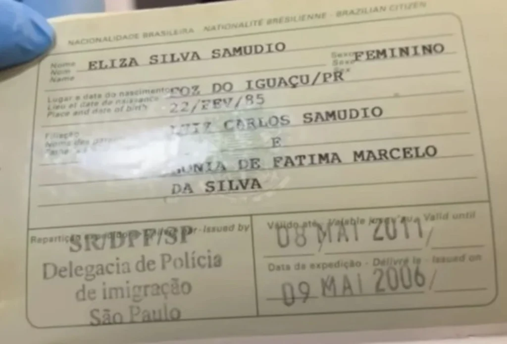 Passaporte de Eliza Samudio encontrado em Portugal após 15 anos agora no Brasil Passaporte de Eliza Samudio encontrado em Portugal após 15 anos agora no Brasil