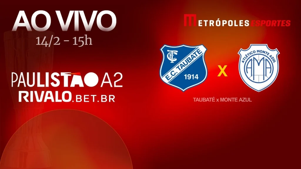 Assista Taubaté x Monte Azul ao vivo agora no YouTube