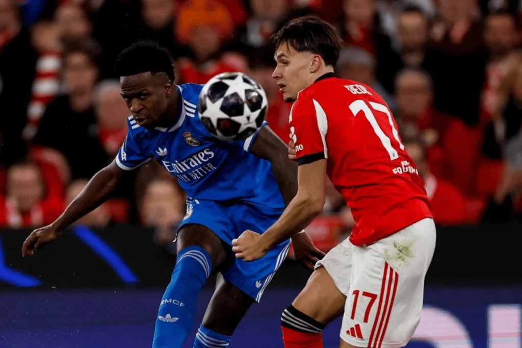 Real Madrid x Benfica agora na Champions após caso Vini Jr