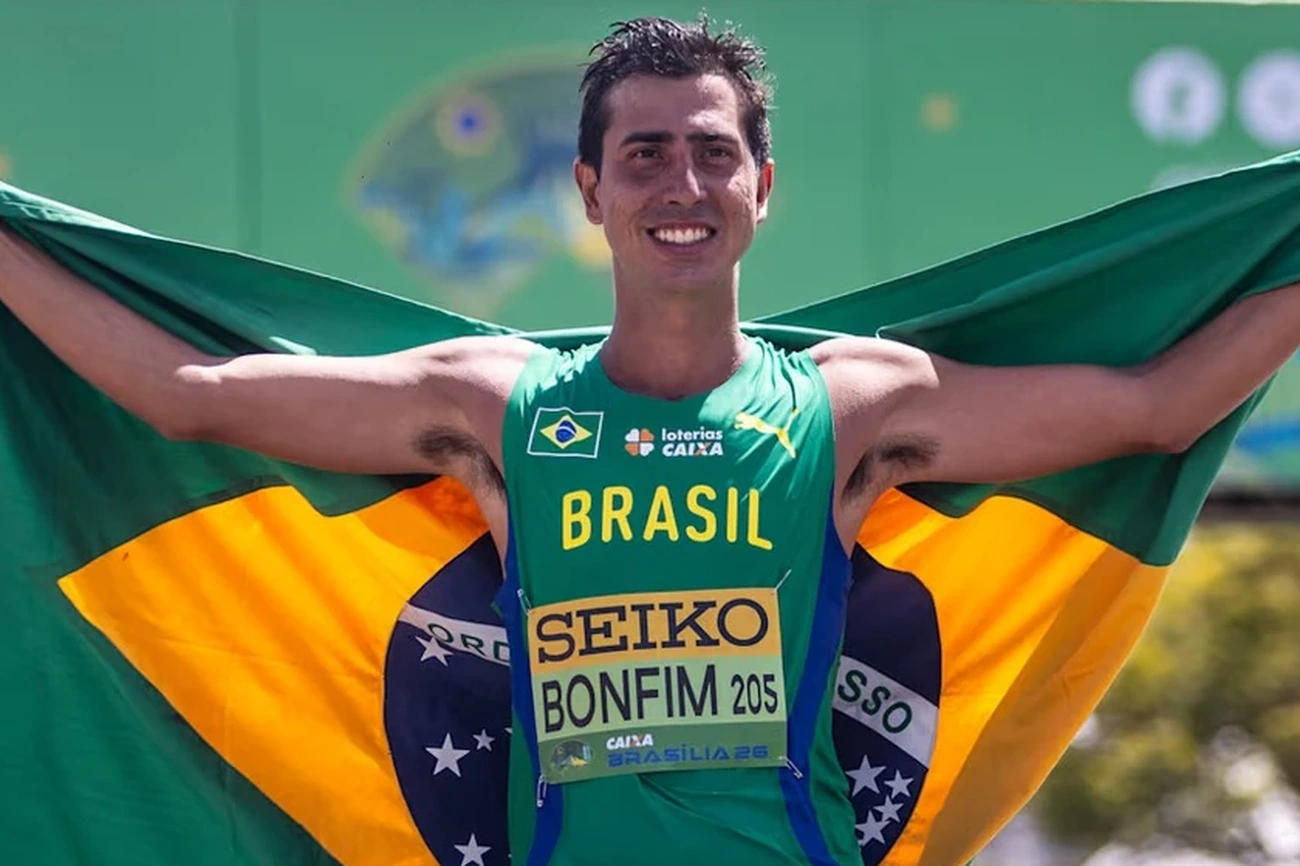 Caio Bonfim agora medalha de bronze em Madrí nos 10km
