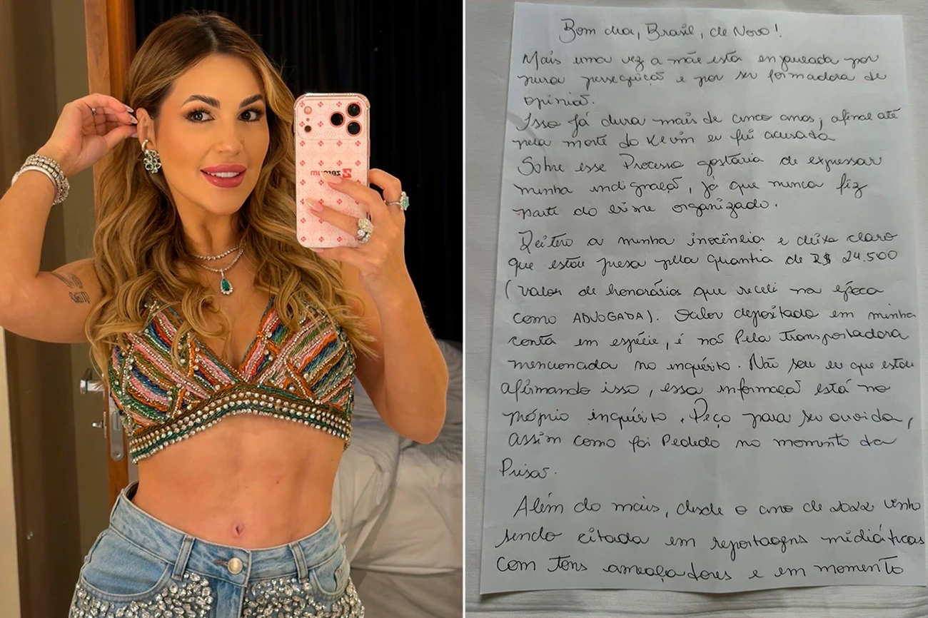 Deolane Bezerra hoje escreve carta forte após 2ª prisão e fala em perseguição
