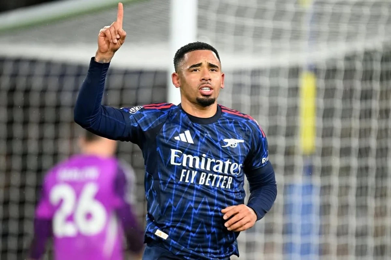 Gabriel Jesus se aproxima dos 83, um recorde histórico na Premier League, com Arsenal na Liga dos Campeões