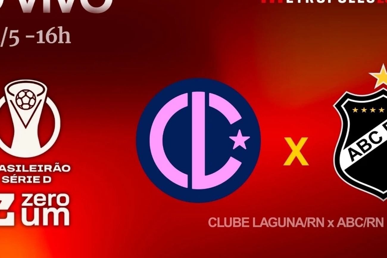 Assista agora Clube Laguna-RN x ABC-RN ao vivo no YouTube Metrópoles Esportes Brasileirão Série D ZeroUm hoje