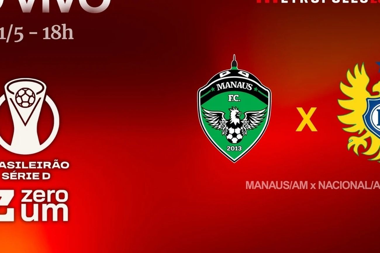 Assista agora Manaus x Nacional ao vivo no YouTube Metrópoles Esportes hoje 18h